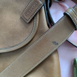 Tan coach purse